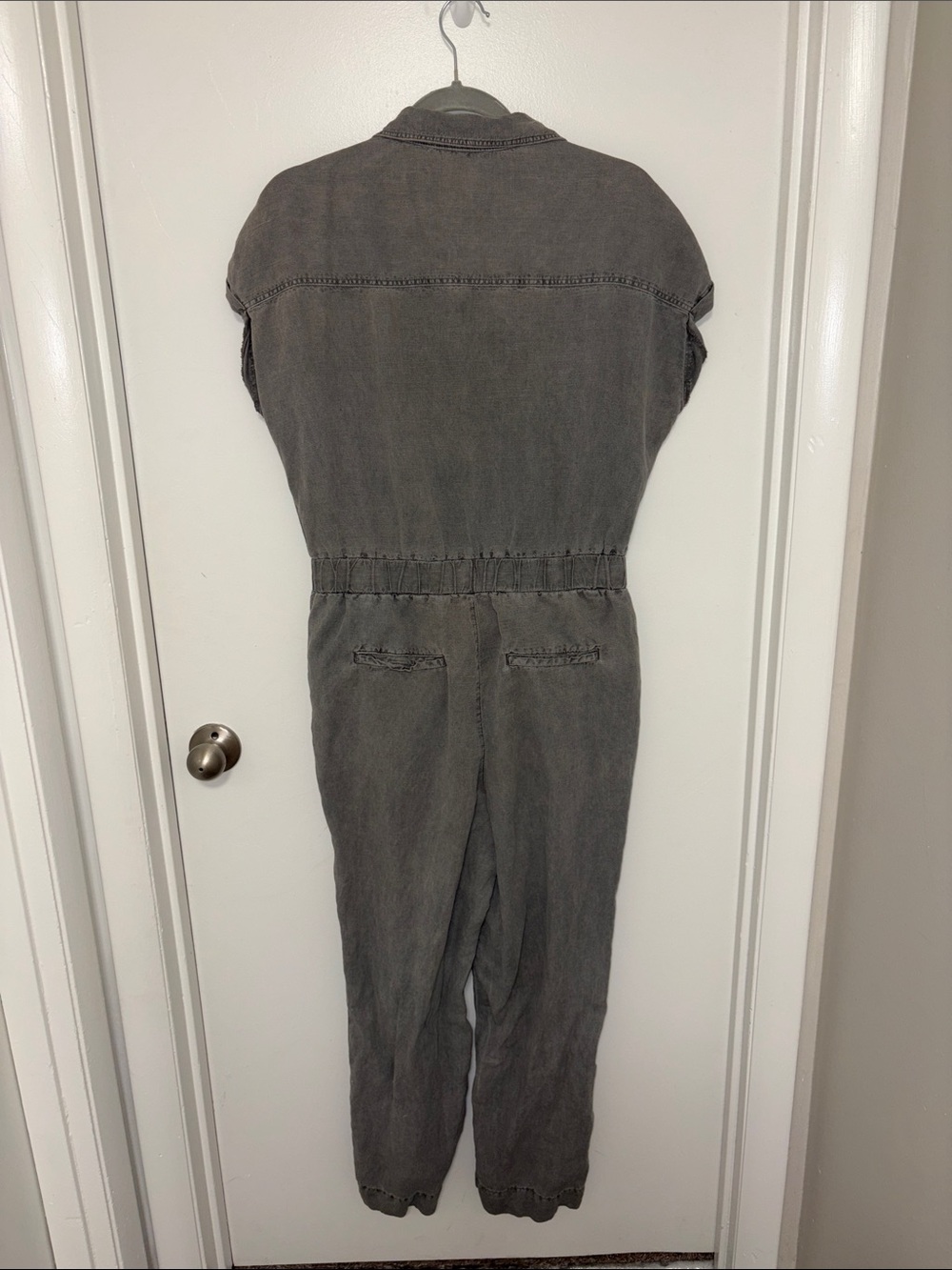 EUC - Nicole Miller New York size 14 washed charcoal grey jumpsuit. - Picture 7 of 7
